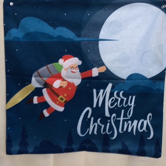 Merry Christmas Decorative Throw Pillow Covers Square Pillow Cases with Santa - Picture 2 of 4